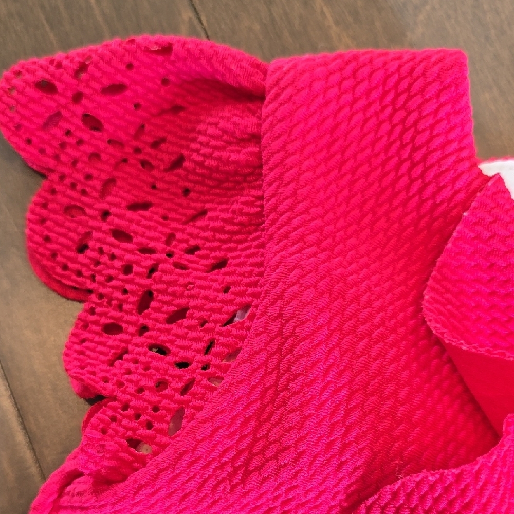 Pink Lace Ruffle Dress - Picture 3 of 6